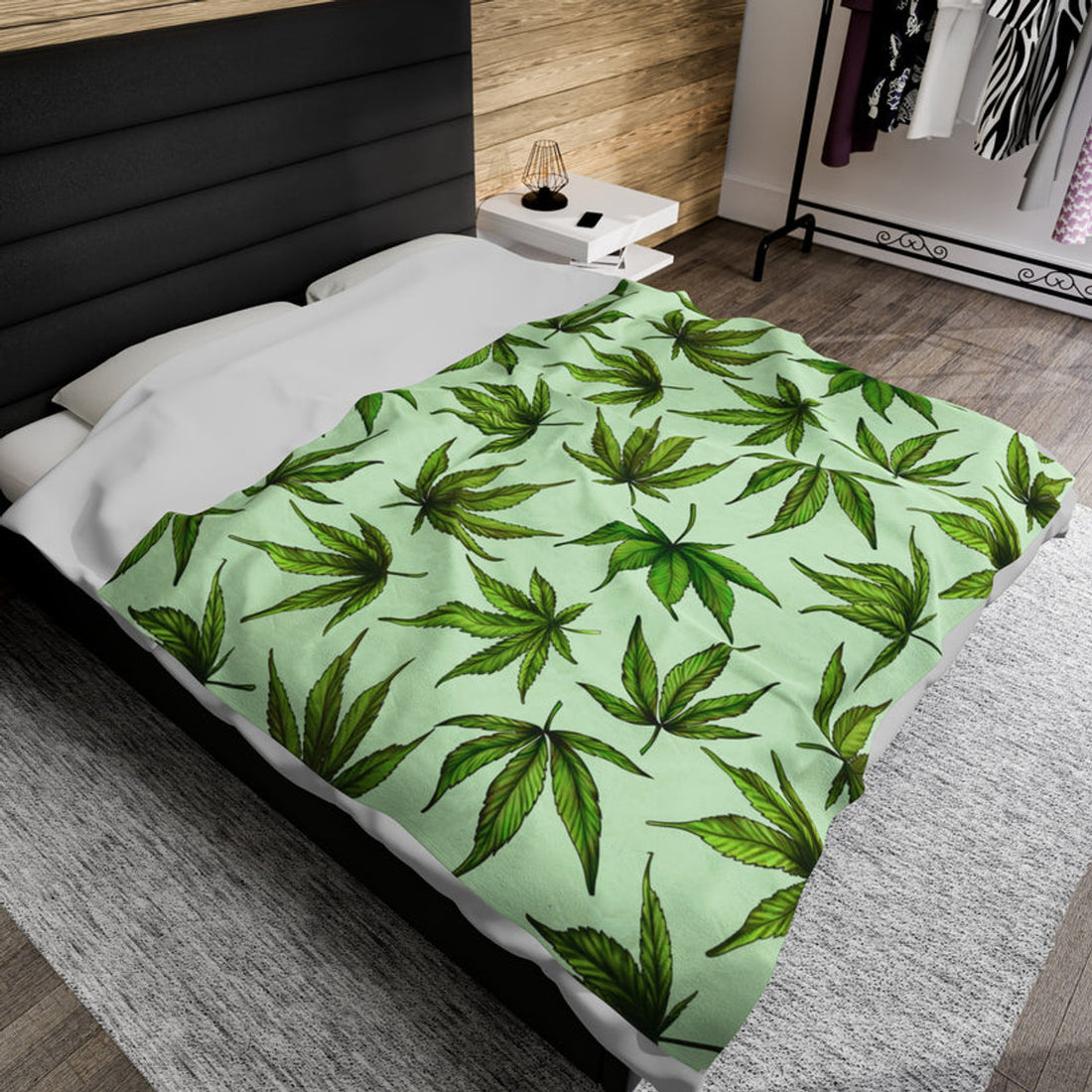 FUNSTUFFPRINT Mary Jane Velveteen Plush Blanket