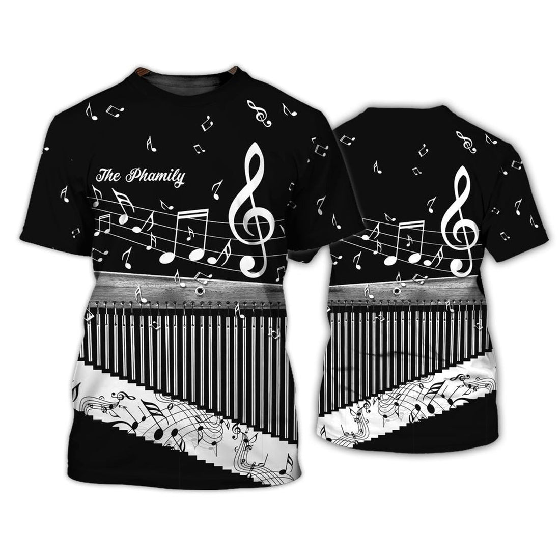FUNSTUFFPRINT The Phamily Chime Bar 3D T-Shirt