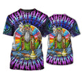 FUNSTUFFPRINT 3D All Over Print Old Man Hippie Shirts, Hippie Man Shirt, Hippie Woman Shirts, Colorful Hippie 3D T-shirt