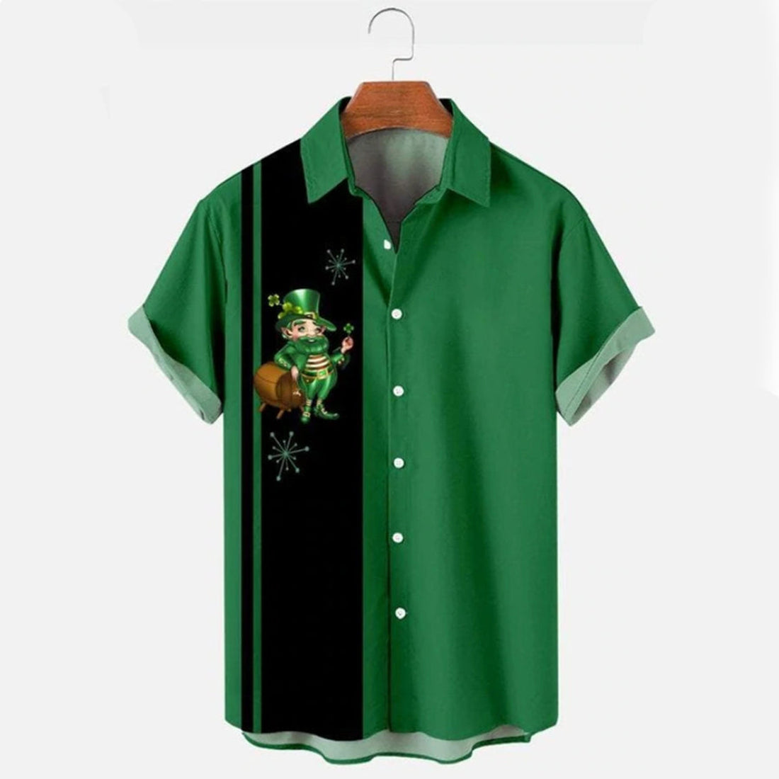 Shenanigans St. Patrick's Day Clover hawaiian shirt, Lucky Patrick's day, Irish hawaiian shirt