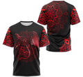 FUNSTUFFPRINT Personalized T-Shirt, Hoodie - Red Fire Dragon Mandala 3D T-shirt