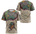 FUNSTUFFPRINT Personalized T-Shirt, Hoodie - Alaska Flag Map Mandala 3D T-shirt