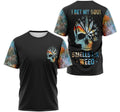 FUNSTUFFPRINT Personalized T-Shirt, Hoodie - Skull Cannabis I Bet My Soul Smells Like Weed 3D T-shirt