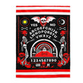 FUNSTUFFPRINT Ouija Board Velvet Plush Blanket-Cozy Blanket-Skull Blanket-Skeleton Blanket
