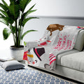 FUNSTUFFPRINT Santa & Friends Christmas Velveteen Plush Blanket-Cozy Blanket-Comfy Blanket