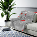 FUNSTUFFPRINT Christmas Tree Velveteen Plush Blanket-Cozy Blanket-Comfy Blanket-Santa Deer's