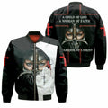 FUNSTUFFPRINT A Child Of God A Woman Of Faith A Warrior Of Christ For Fan Bomber Jacket 3D Bomber Jacket