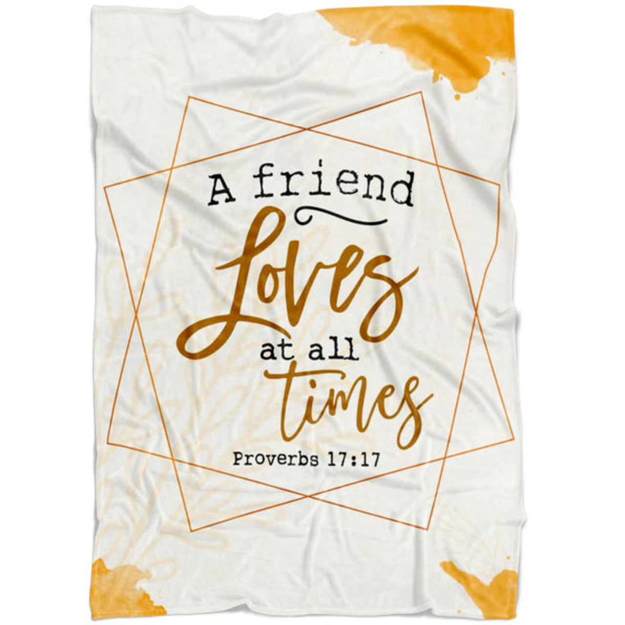 FUNSTUFFPRINT A Friend Loves At All Times Proverbs 171 Fleece Blanket - Christian Blanket - Bible Verse Blanket