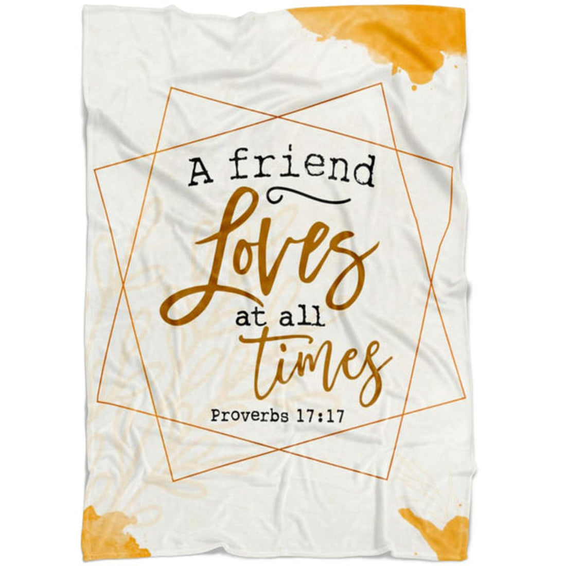 FUNSTUFFPRINT A Friend Loves At All Times Proverbs 171 Fleece Blanket - Christian Blanket - Bible Verse Blanket