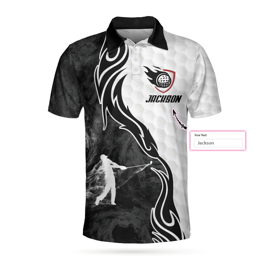 Custom Golf Personalized Men Polo Shirt, A Golf Player Illustration Custom Polo Shirt, Best Golf Shirt For Men