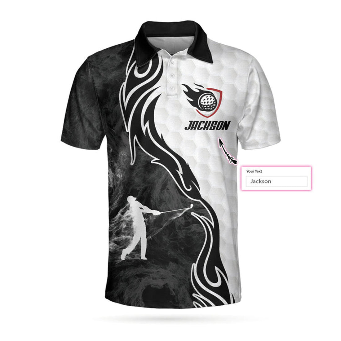 Custom A Golf Player Illustration Custom Polo Shirt, Personalized Polo Shirt For Golf, Best Golf Shirt For Men