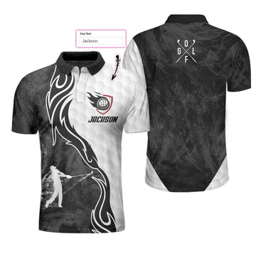 Custom Golf Personalized Men Polo Shirt, A Golf Player Illustration Custom Polo Shirt, Best Golf Shirt For Men