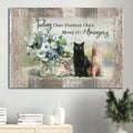 Adorable Cats Flower Vase Today Only Happens Once Make It Amazing Canvas Wall Art - Christian Wall Decor