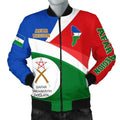 FUNSTUFFPRINT Africa Zone Jacket - Afar Region Flag Maps Green Bomber Jacket 3D Bomber Jacket