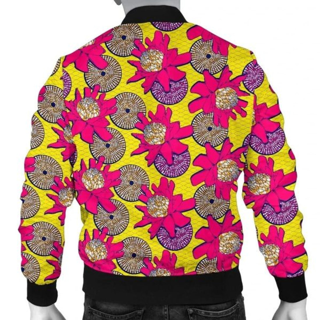 FUNSTUFFPRINT Africa Zone Jacket - Ankara Cloth - Protea 3D Bomber Jacket