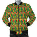 FUNSTUFFPRINT Africa Zone Jacket - Kente Cloth - Reggae Golden 3D Bomber Jacket