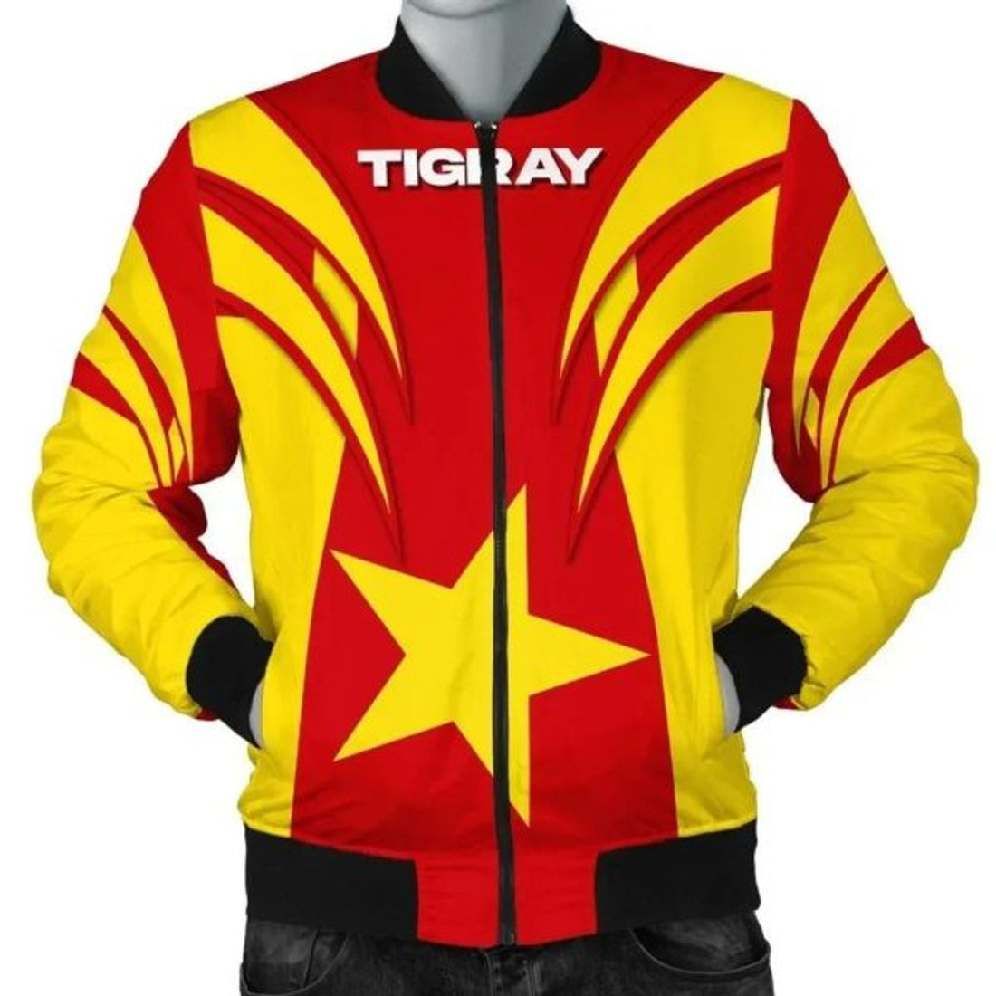 FUNSTUFFPRINT Africa Zone Jacket - Love Tigray Bomber Jacket 3D Bomber Jacket