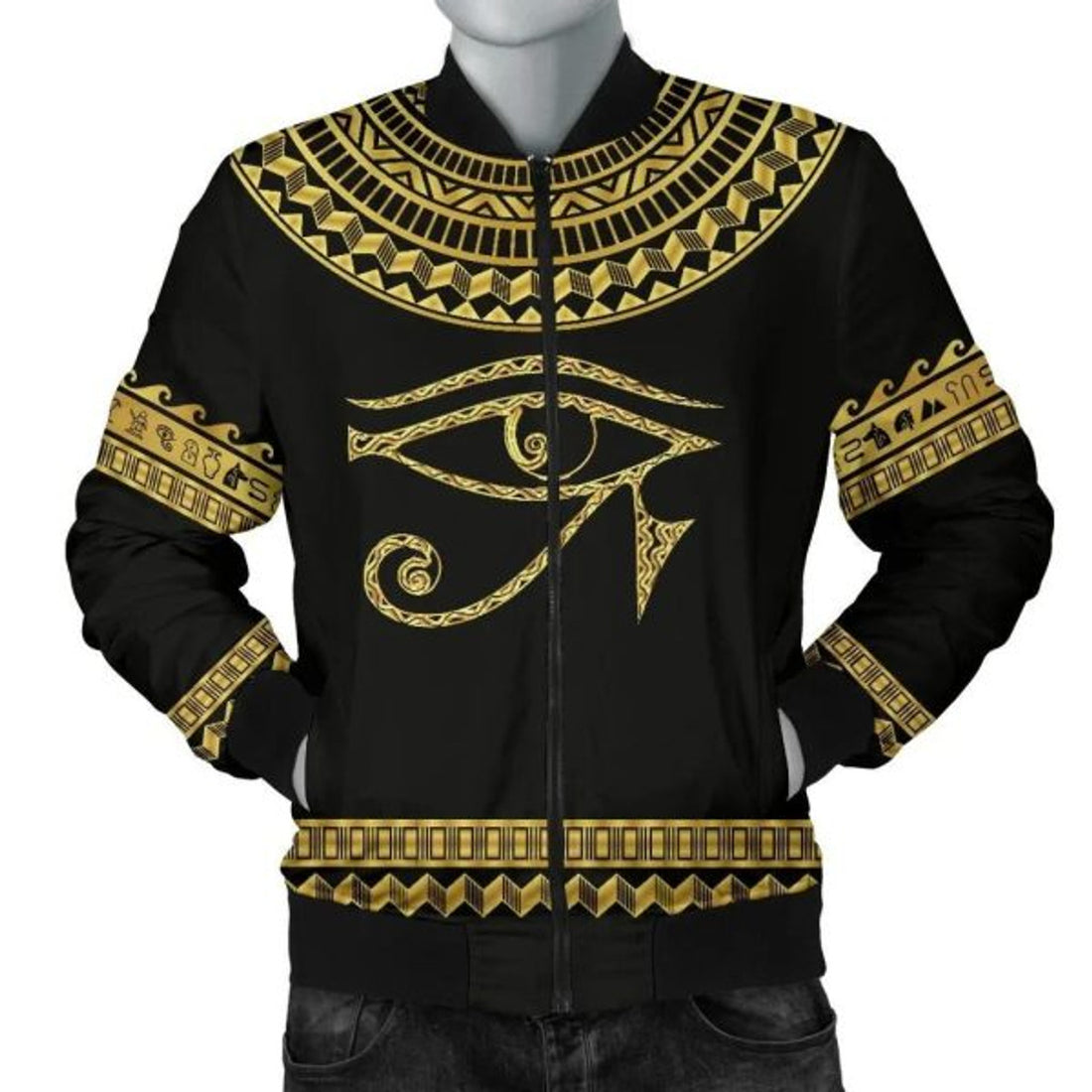 FUNSTUFFPRINT African Men's Bomber Jacket - Africa Horus Egypt - 3D Bomber Jacket