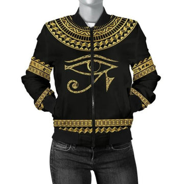 FUNSTUFFPRINT African Women's Bomber Jacket - Africa Horus Egypt - 3D Bomber Jacket