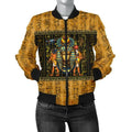 FUNSTUFFPRINT African Women's Bomber Jacket - Mysteries Of Ancient Egypt - 3D Bomber Jacket