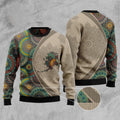 FUNSTUFFPRINT Alaska Mandala Ugly Christmas Sweater, Christmas Sweater, Ugly Sweater, Funny Xmas Sweaters Ugly Sweater