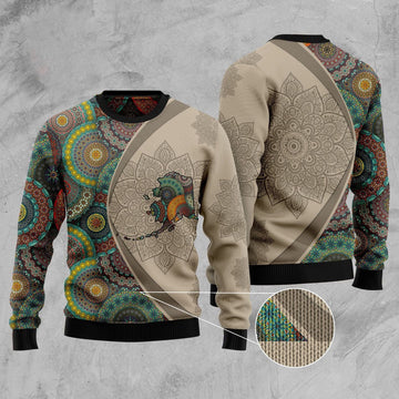 FUNSTUFFPRINT Alaska Mandala Ugly Christmas Sweater, Christmas Sweater, Ugly Sweater, Funny Xmas Sweaters Ugly Sweater
