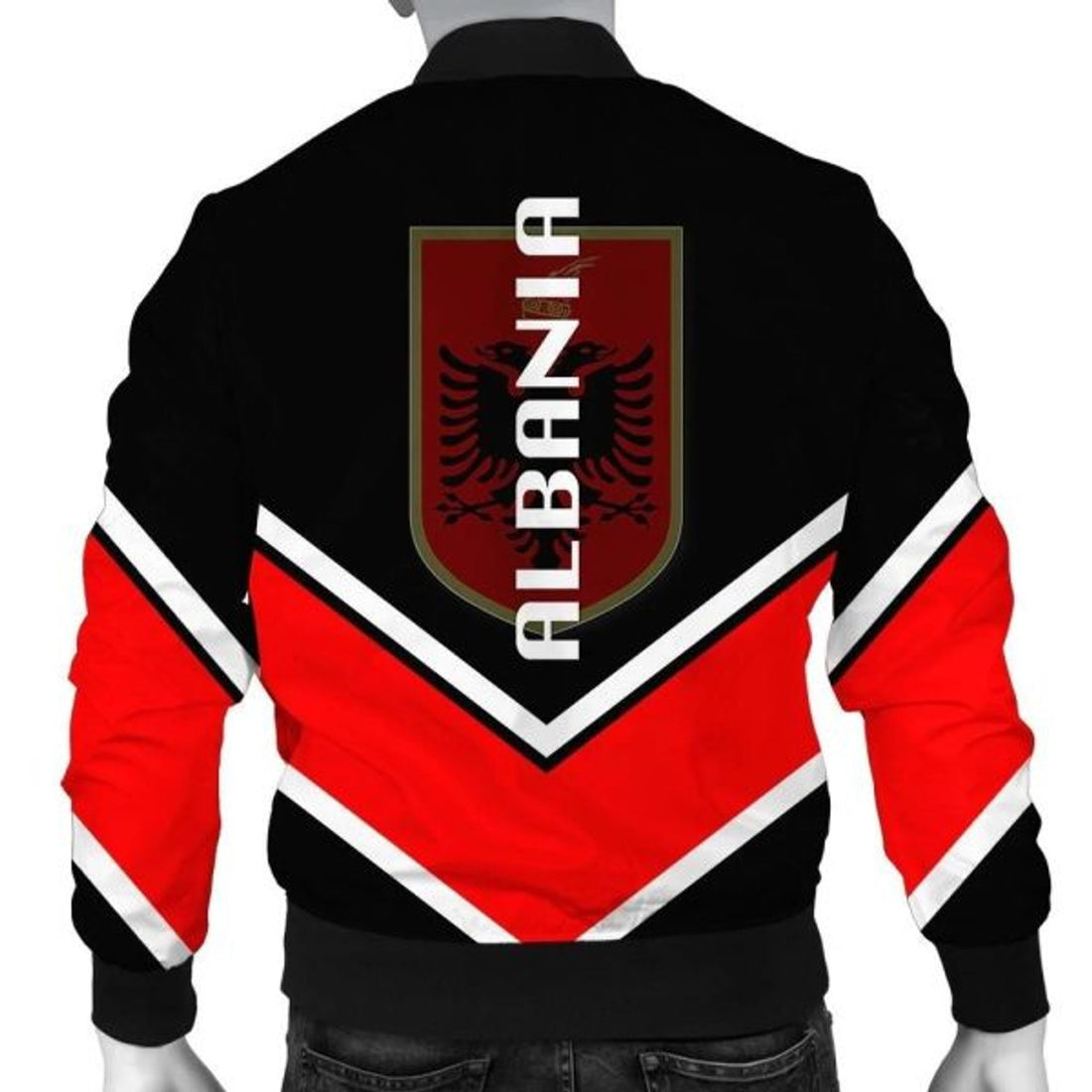 FUNSTUFFPRINT Albania Coat Of Arms Men Bomber Jacket Lucian Style 3D Bomber Jacket