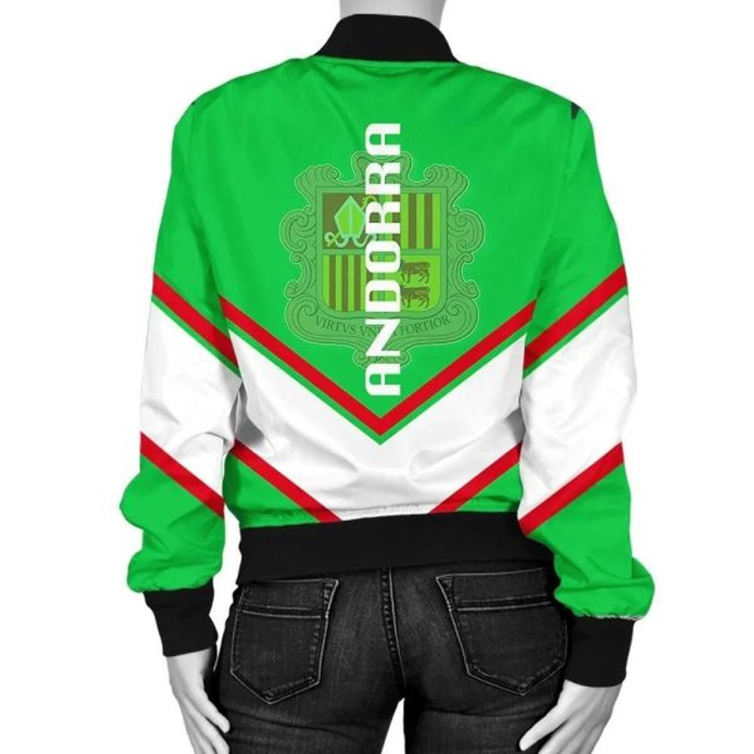FUNSTUFFPRINT Albania Coat Of Arms Women Bomber Jacket Lucian Style 3D Bomber Jacket