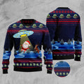 FUNSTUFFPRINT Alien Ugly Christmas Sweater, Christmas Sweater, Ugly Sweater, Funny Xmas Sweaters Ugly Sweater