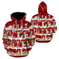 FUNSTUFFPRINT 3D All Cat Breeds Christmas All Over 3D Hoodie and Zip Hoodie