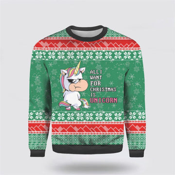 FUNSTUFFPRINT All I Want For Christmas Is Bulldog Ugly Christmas Sweater For Men And Women, Gift For Christmas, Best Winter Christmas Outfit Ugly  Sweater