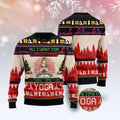 FUNSTUFFPRINT All I Want For Christmas Is More Time For Yoga Ugly Christmas Sweater, Christmas Sweater, Ugly Sweater, Funny Xmas Sweaters Ugly Sweater