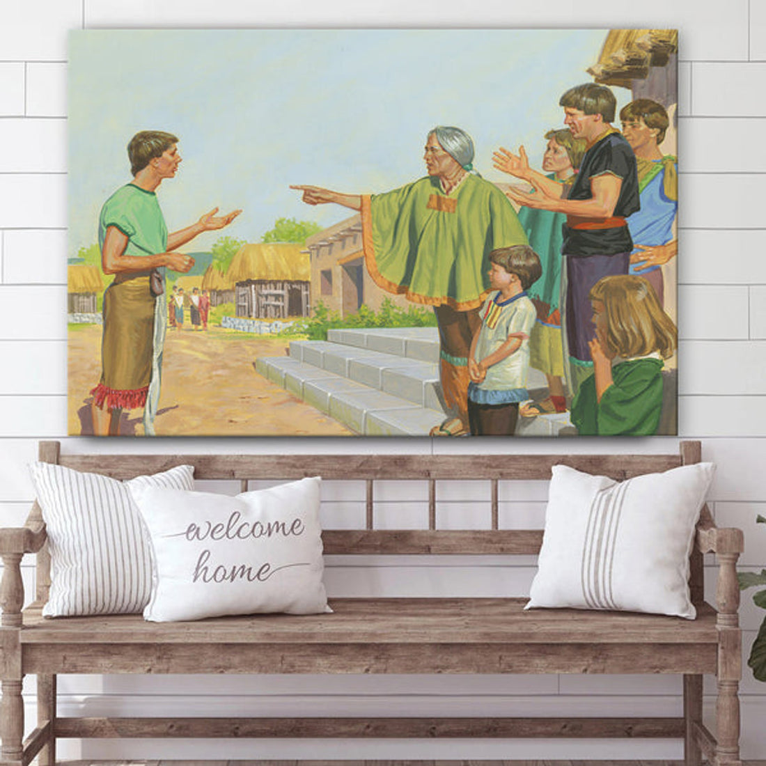 Alma Teaching The People Of Ammonihah Canvas Pictures - Christian Paintings For Home - Religious Canvas Wall Decor