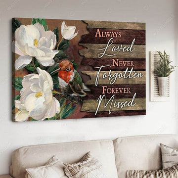 Always Loved Never Forgotten Forever Missed Poster and Canvas
