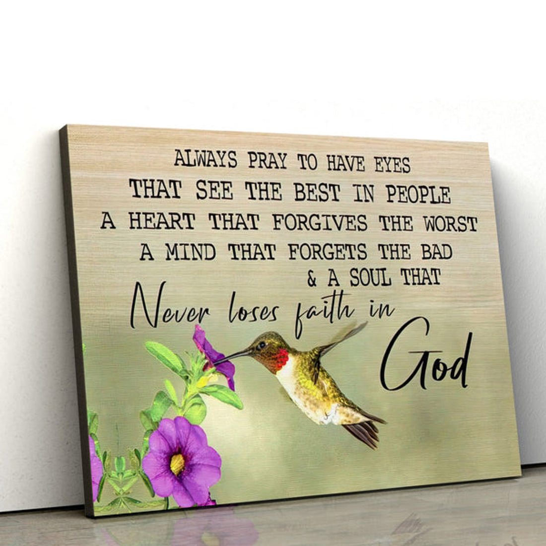 Always Pray Canvas Print Christian Wall Art Decor - Religious Posters