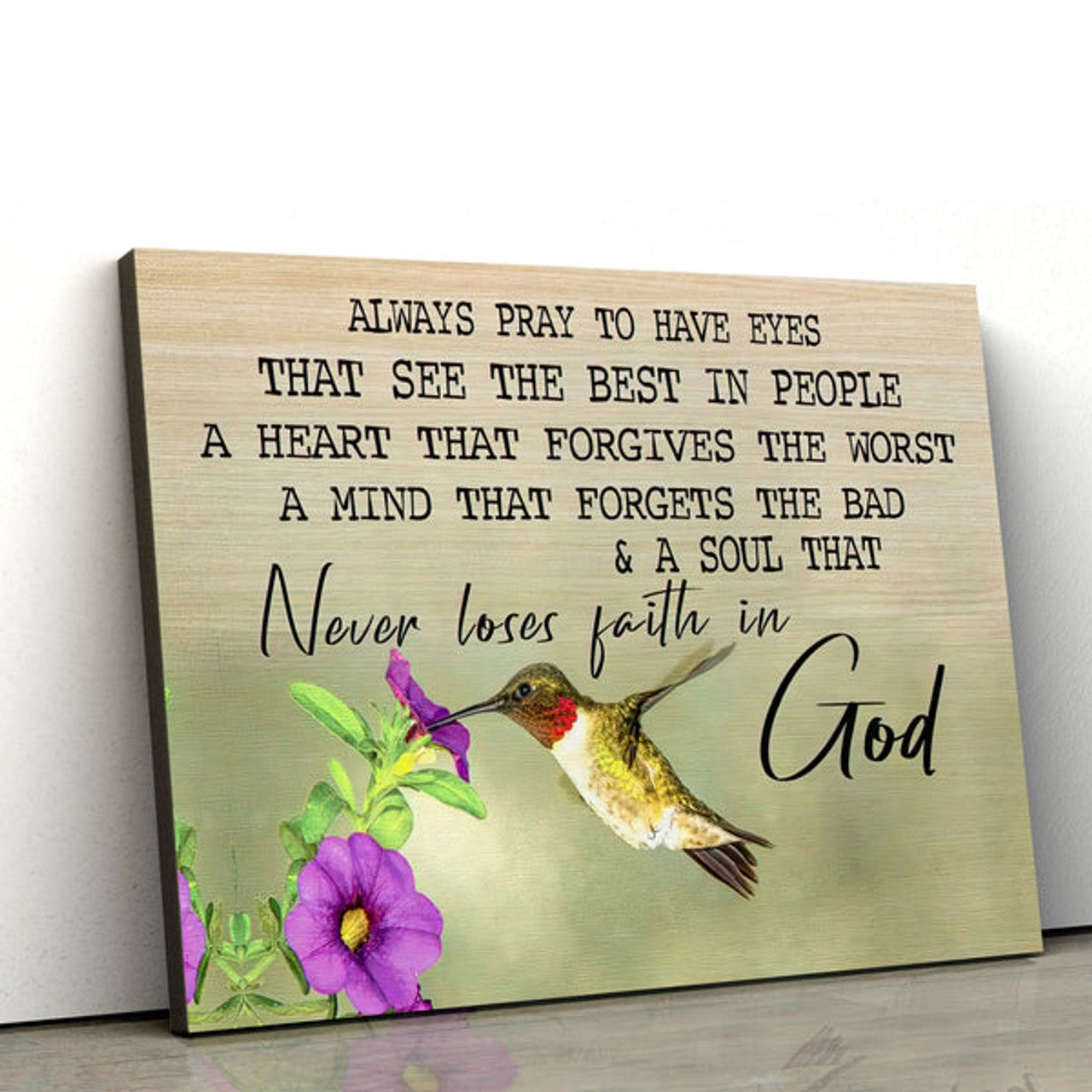 Always Pray Canvas Print Christian Wall Art Decor - Religious Posters