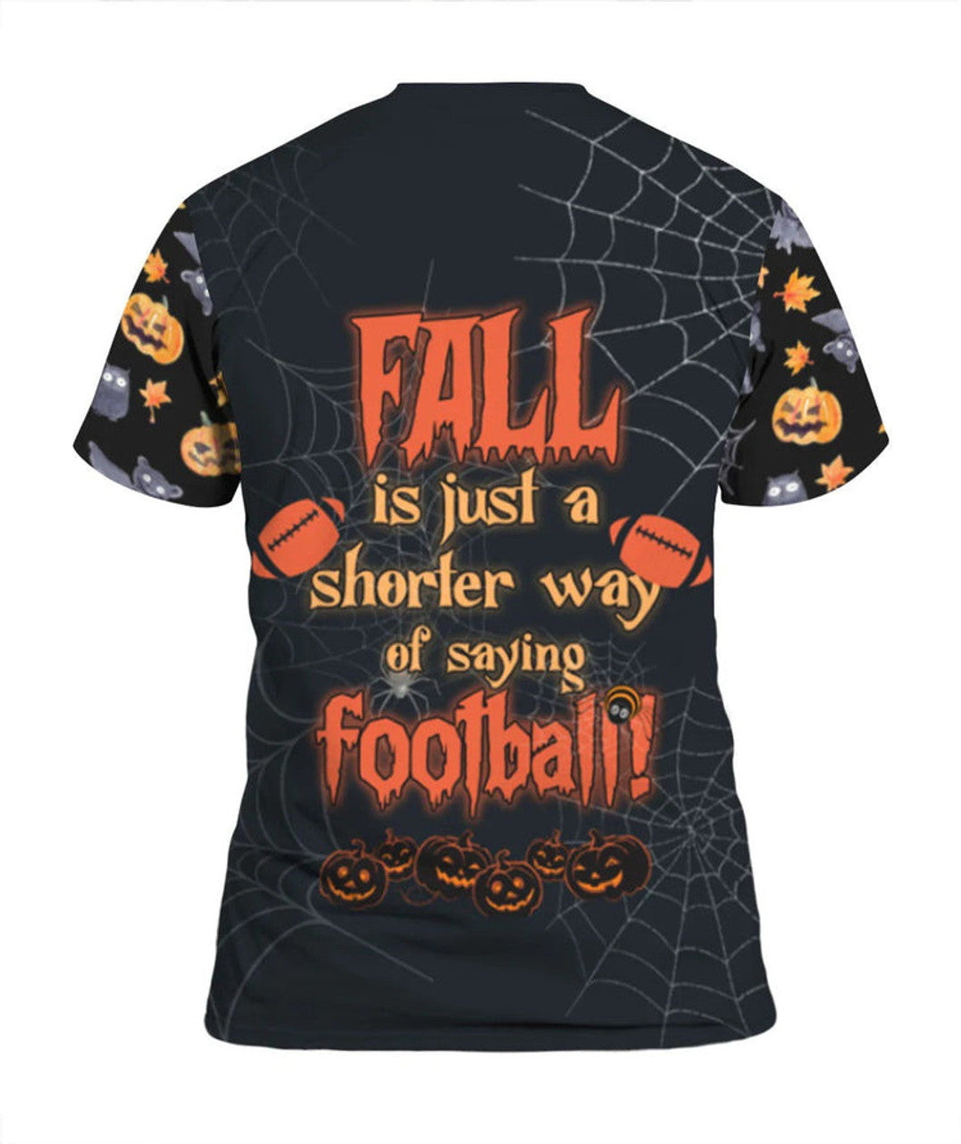 FUNSTUFFPRINT 3D Halloween Football Shirt Men Women Halloween Gift For American Football Player 3D T-shirt