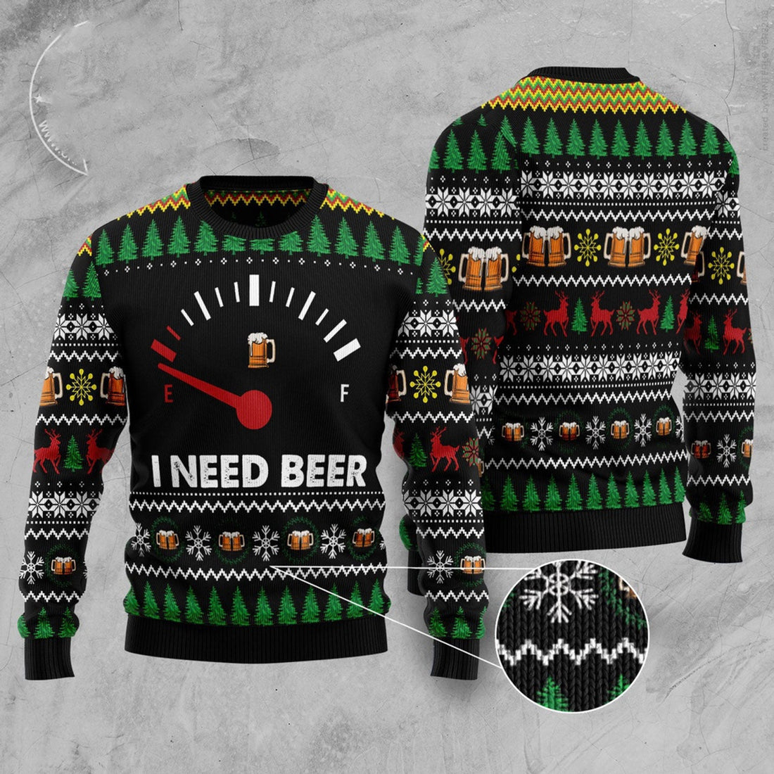 FUNSTUFFPRINT Amazing Beer Ugly Christmas Sweater, Christmas Sweater, Ugly Sweater, Funny Xmas Sweaters Ugly Sweater