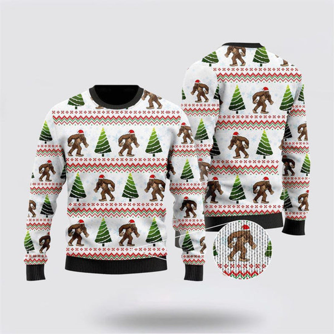 FUNSTUFFPRINT Amazing Bigfoot Ugly Christmas Sweater For Men, Best Gift For Christmas, Christmas Fashion Winter Ugly Sweater