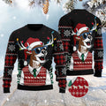 FUNSTUFFPRINT Amazing Deer Ugly Christmas Sweater, Christmas Sweater, Ugly Sweater, Funny Xmas Sweaters Ugly Sweater