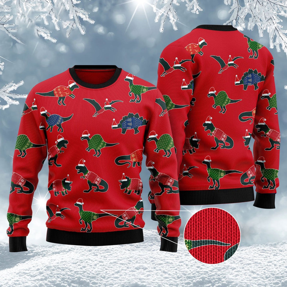 FUNSTUFFPRINT Amazing Dinosaur Christmas Ugly Christmas Sweater, Christmas Sweater, Ugly Sweater, Funny Xmas Sweaters Ugly Sweater