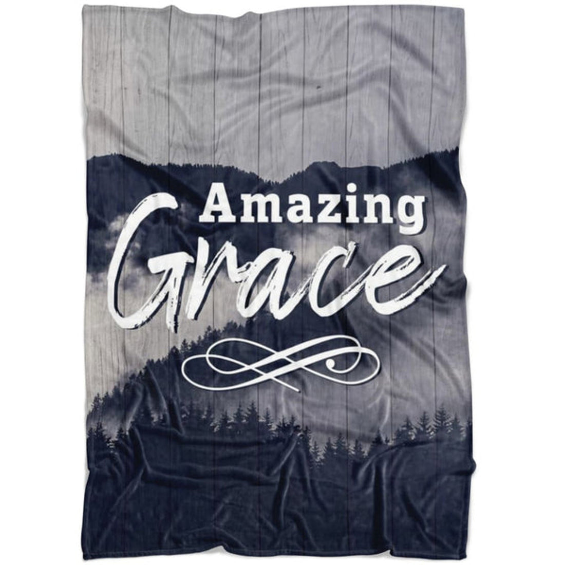 FUNSTUFFPRINT Amazing Grace Fleece Blanket - Christian Blanket - Bible Verse Blanket