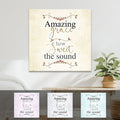 Amazing Grace How Sweet The Sound Canvas, Amazing Grace Wall Art - Religious Wall Decor