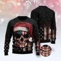 FUNSTUFFPRINT Amazing Skull Christmas Ugly Christmas Sweater, Christmas Sweater, Ugly Sweater, Funny Xmas Sweaters Ugly Sweater