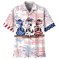America Cow Background Design Hawaiian Shirt, Hawaiian shirt men