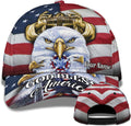 FUNSTUFFPRINT America Eagle Bird With Usa Flag God Bless America Custom Name All Over Print Baseball Cap - Christian Hats For Men Women