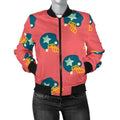 FUNSTUFFPRINT American Football Pattern Print Women Casual 3D Bomber Jacket
