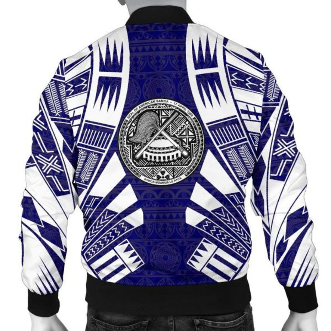 FUNSTUFFPRINT American Samoa Men Bomber Jackets - Polynesian Tattoo Flag - 10 3D Bomber Jacket