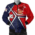 FUNSTUFFPRINT American Samoa Men's Bomber Jacket - AS Flag with Polynesian Patterns - 3D Bomber Jacket