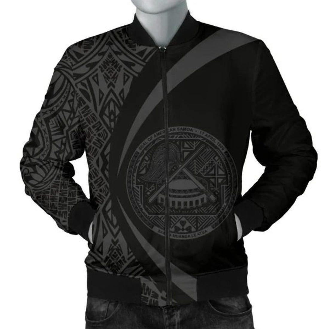 FUNSTUFFPRINT American Samoa Men's Bomber Jacket - Circle Style 02 3D Bomber Jacket